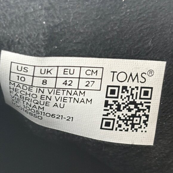 Toms Womens Black Suede Wedge Ankle Boots Size 10 rLace-Up - Picture 5 of 11